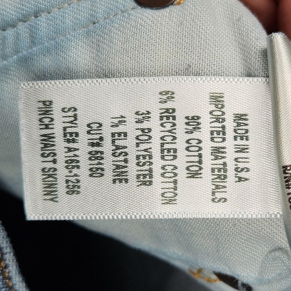 Agolde Pinch Waist Skinny Jeans Womens 28 Blue High Rise Stretch Denim USA - Picture 8 of 16